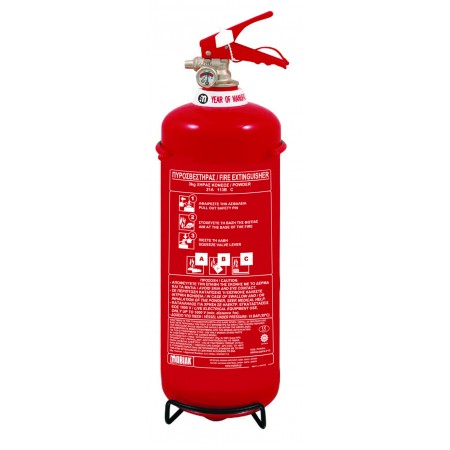Πυροσβεστήρας ξηράς κόνεως 3Kg ABC85% (27A-144B-C) CE/EN3