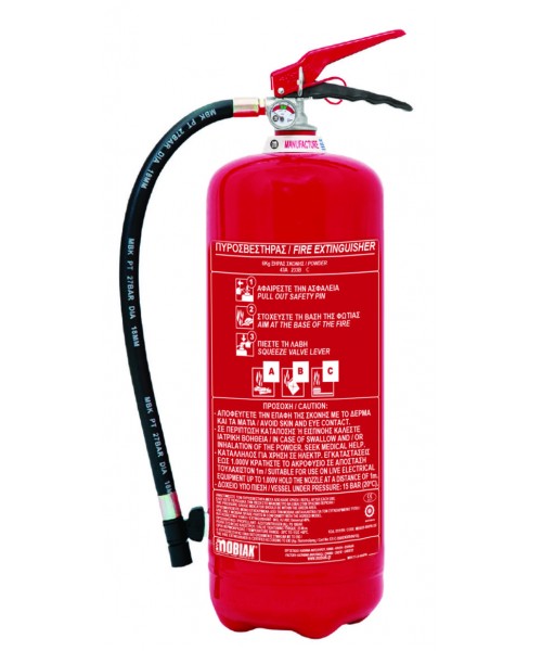 Πυροσβεστήρας ξηράς κόνεως 12Kg ABC40% (43A-183B-C) CE/EN3